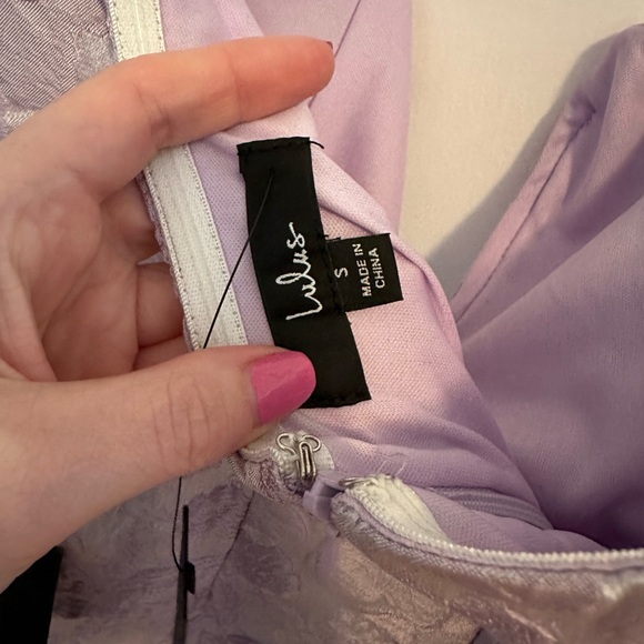 NWT Lulu strapless purple dress size small. - Picture 3 of 3